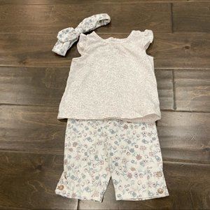 Rachel Ashwell Floral Outfit with Headband size 12mo